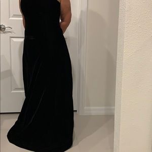 S. McClintock velvet gown with tulle